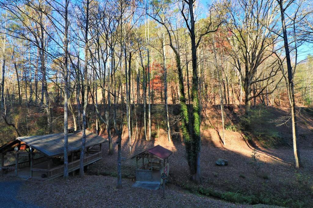 Amazing Cabin Fireplace And Stream #11 Helen Exterior photo